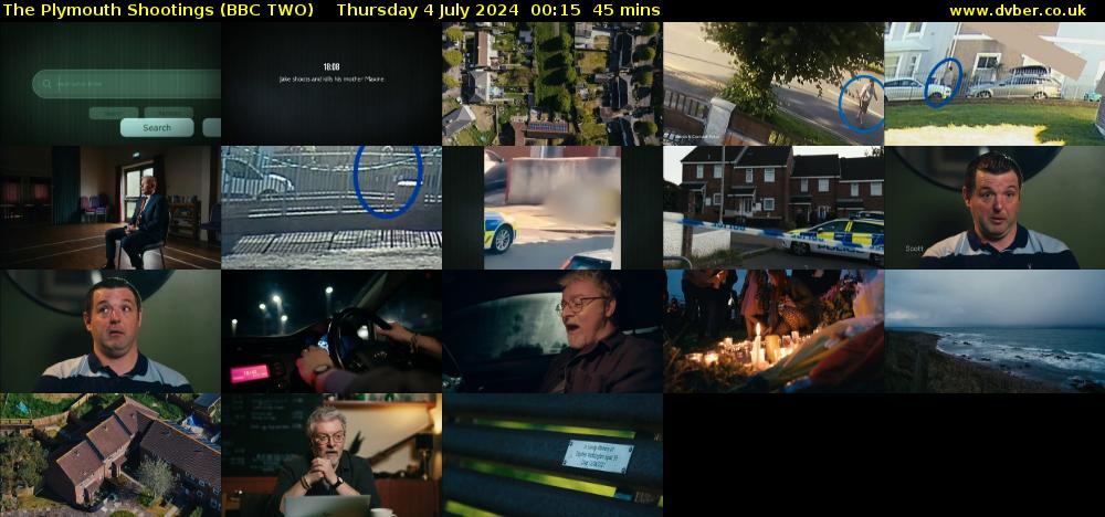 The Plymouth Shootings (BBC TWO) Thursday 4 July 2024 00:15 - 01:00