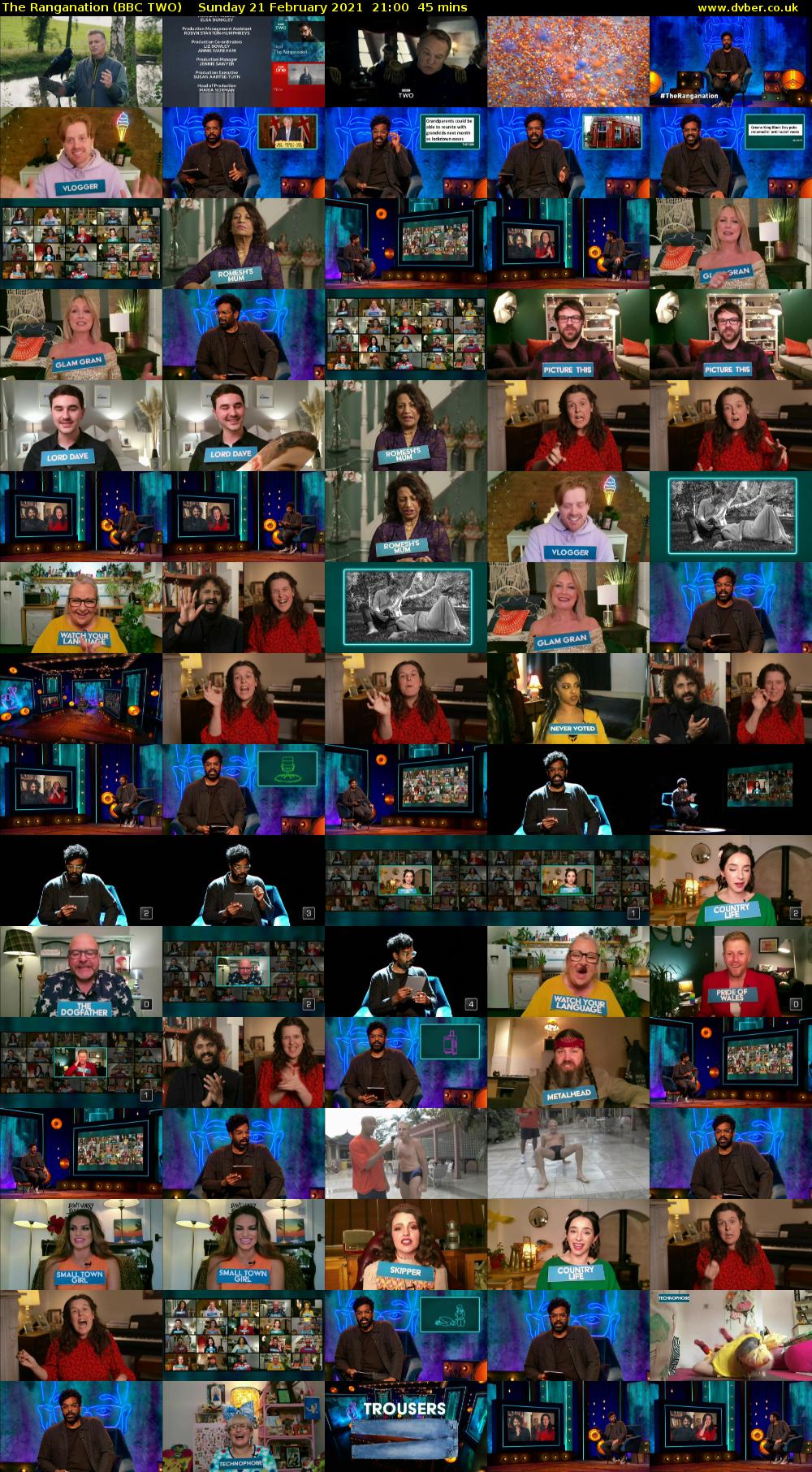 The Ranganation (BBC TWO) Sunday 21 February 2021 21:00 - 21:45