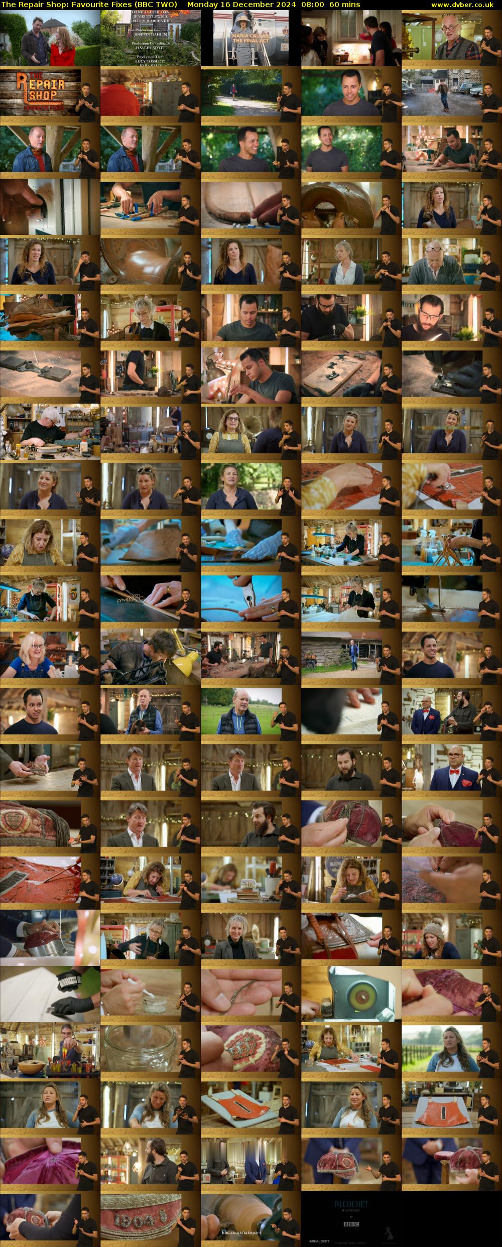 The Repair Shop: Favourite Fixes (BBC TWO) Monday 16 December 2024 08:00 - 09:00