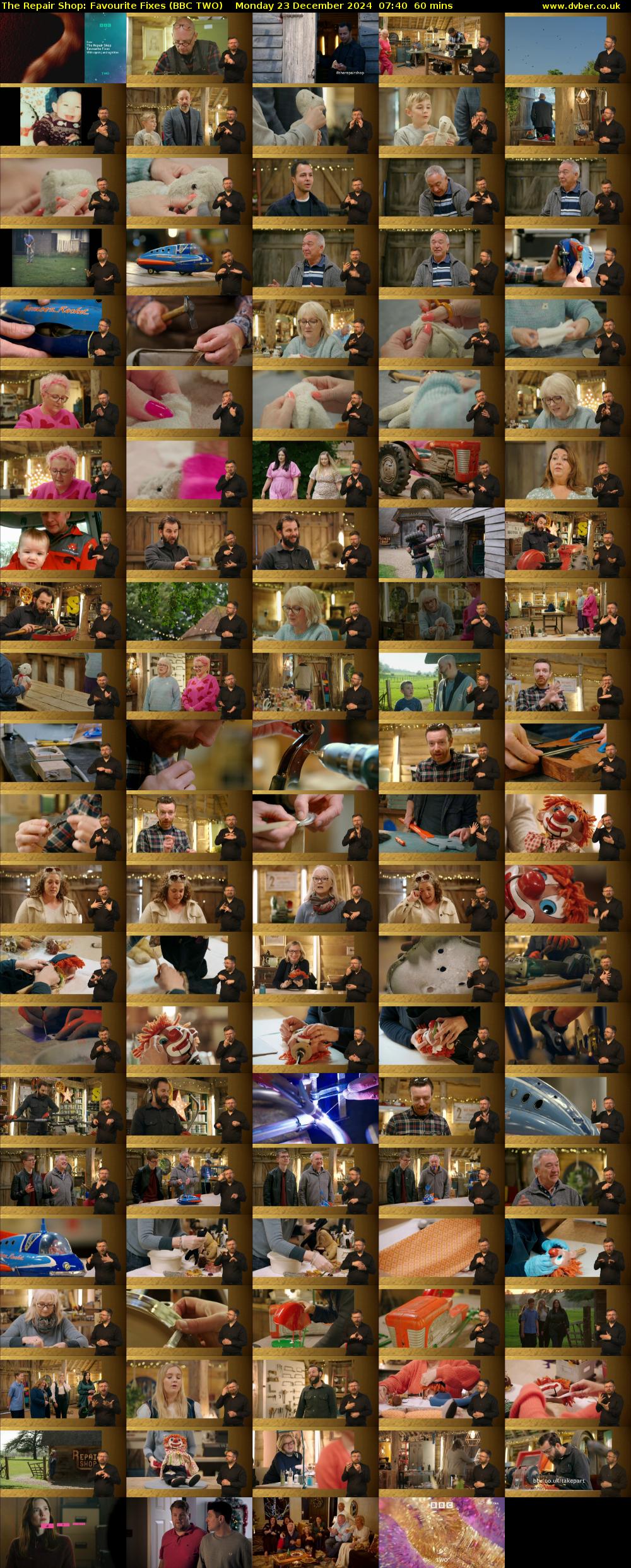 The Repair Shop: Favourite Fixes (BBC TWO) Monday 23 December 2024 07:40 - 08:40