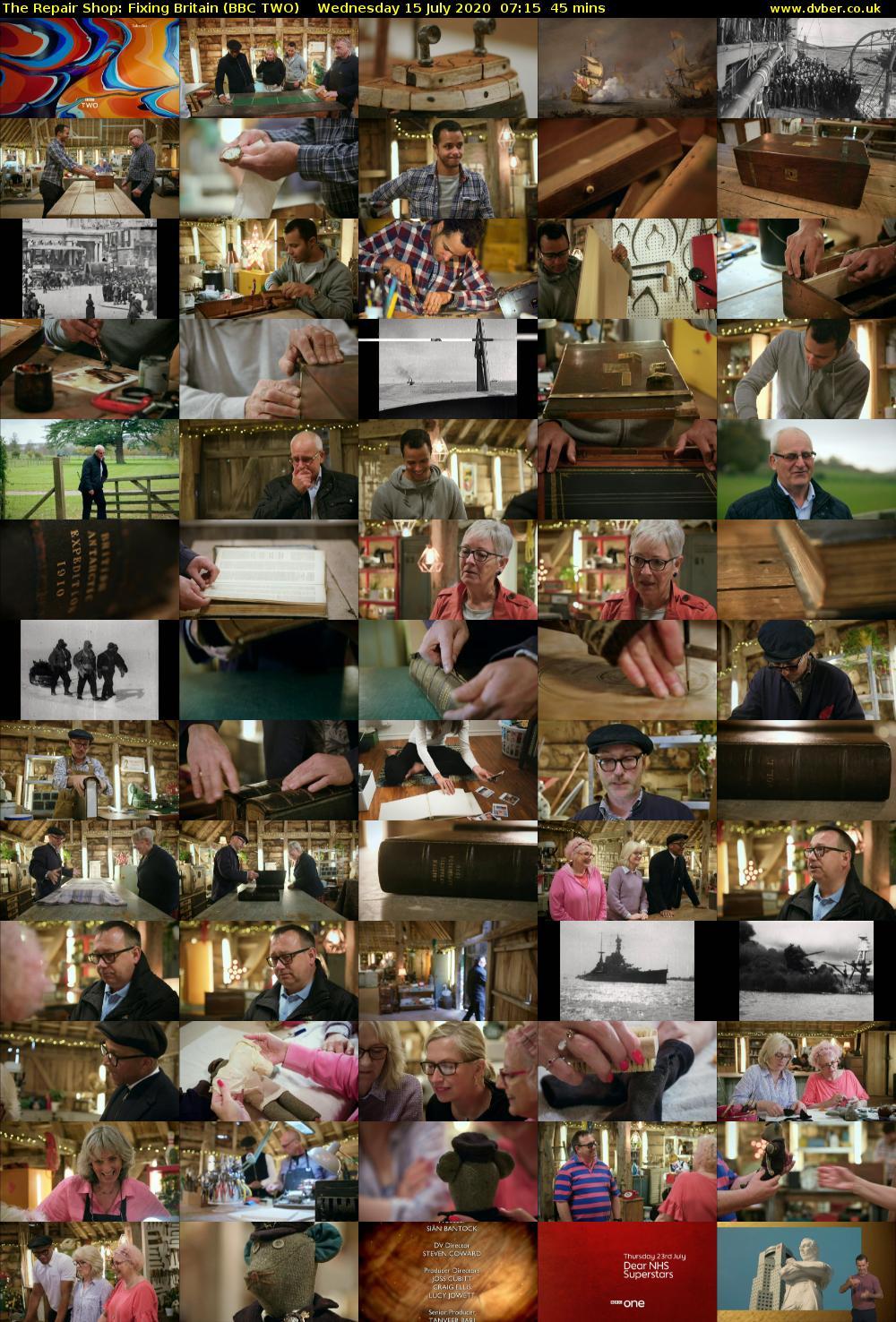 The Repair Shop: Fixing Britain (BBC TWO) Wednesday 15 July 2020 07:15 - 08:00