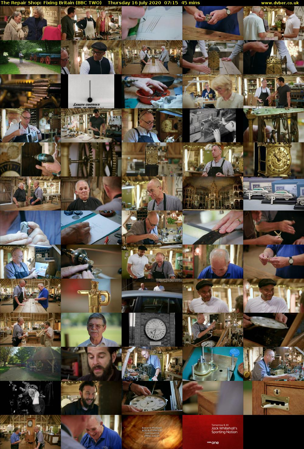 The Repair Shop: Fixing Britain (BBC TWO) Thursday 16 July 2020 07:15 - 08:00