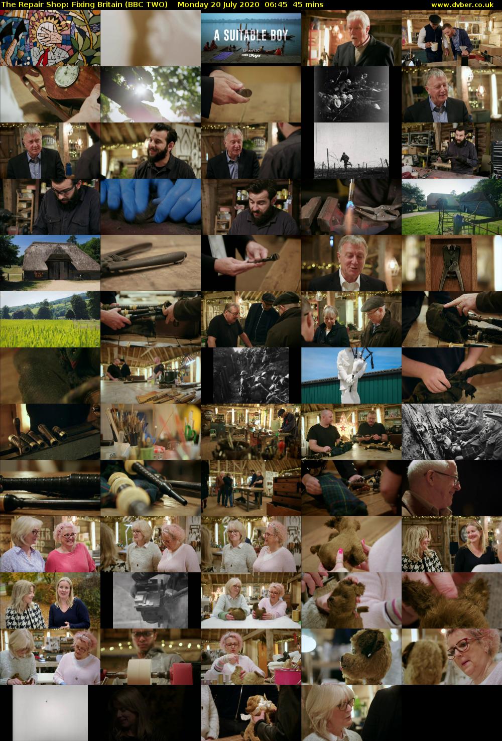 The Repair Shop: Fixing Britain (BBC TWO) Monday 20 July 2020 06:45 - 07:30