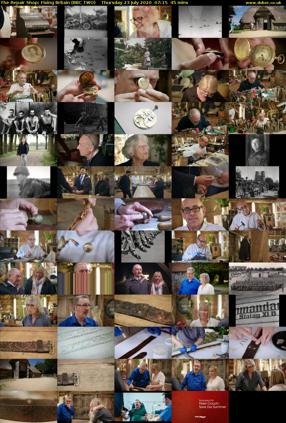 The Repair Shop: Fixing Britain (BBC TWO) Thursday 23 July 2020 07:15 - 08:00