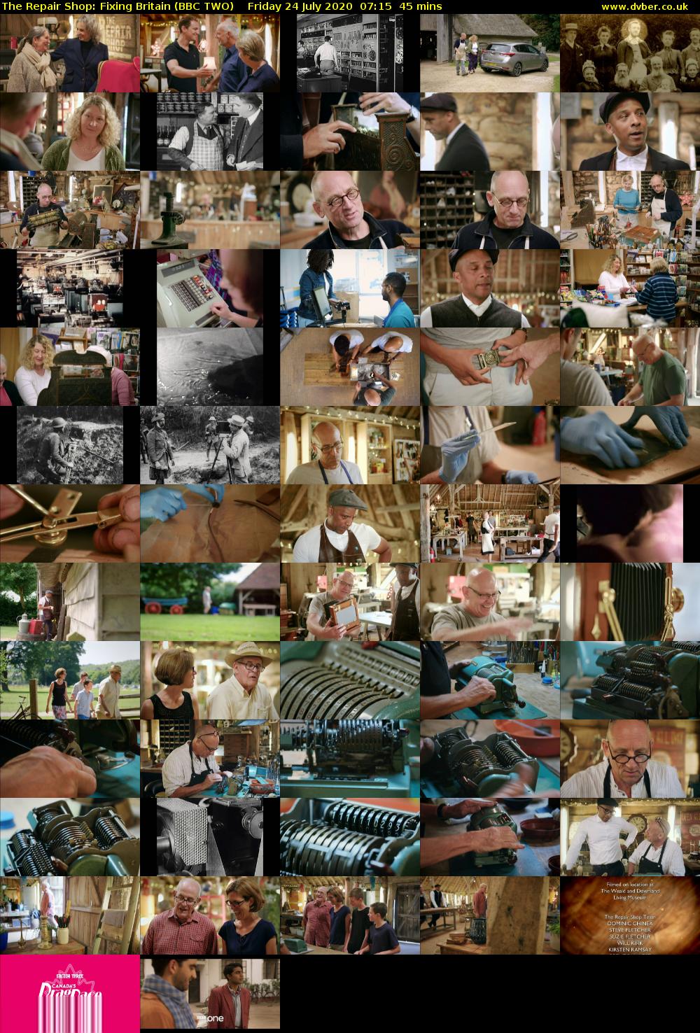 The Repair Shop: Fixing Britain (BBC TWO) Friday 24 July 2020 07:15 - 08:00