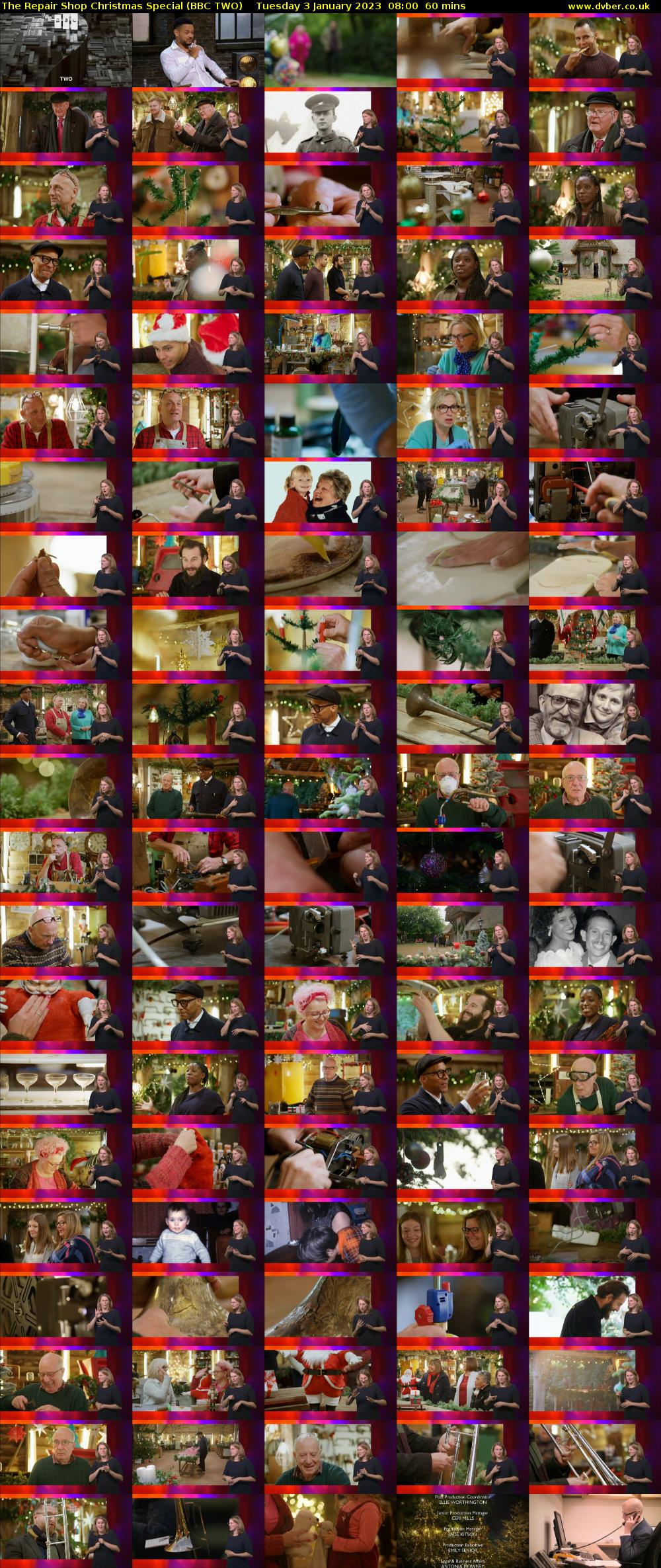 The Repair Shop Christmas Special (BBC TWO) Tuesday 3 January 2023 08:00 - 09:00