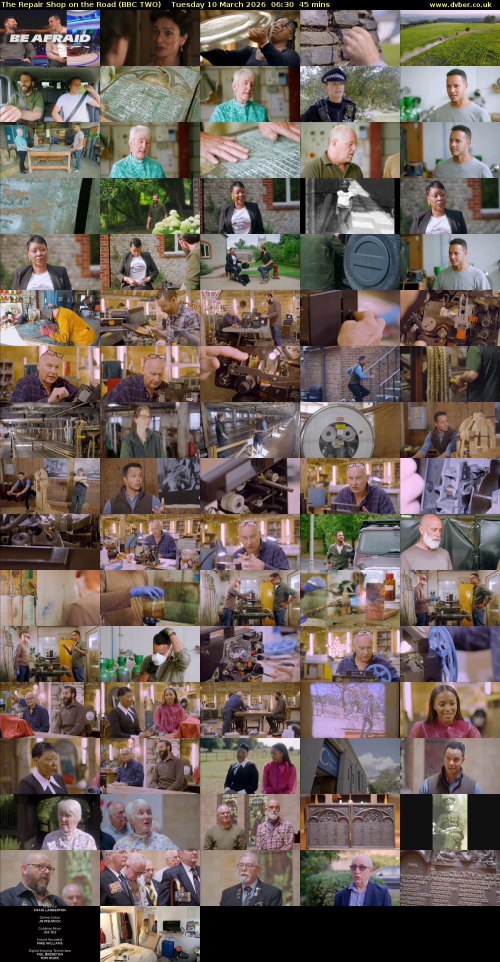 The Repair Shop on the Road (BBC TWO) Tuesday 10 March 2026 06:30 - 07:15