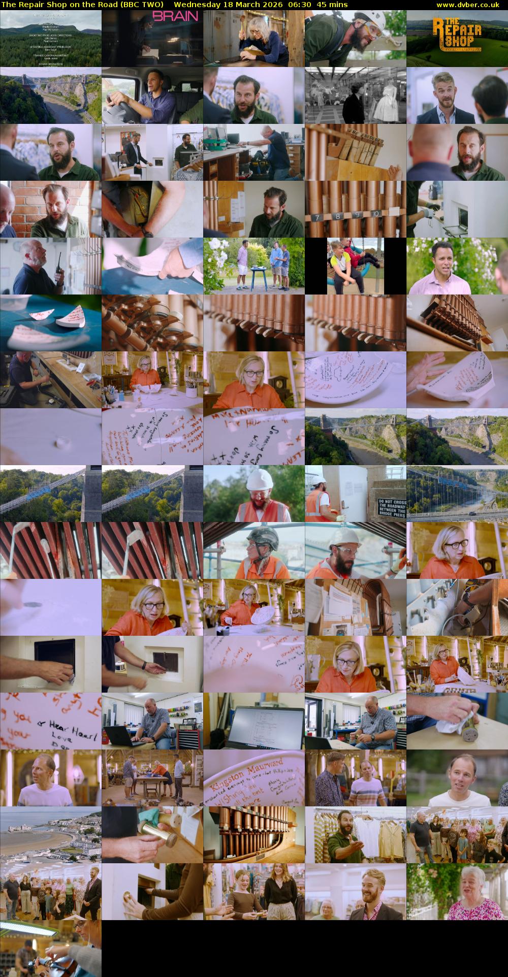 The Repair Shop on the Road (BBC TWO) Wednesday 18 March 2026 06:30 - 07:15