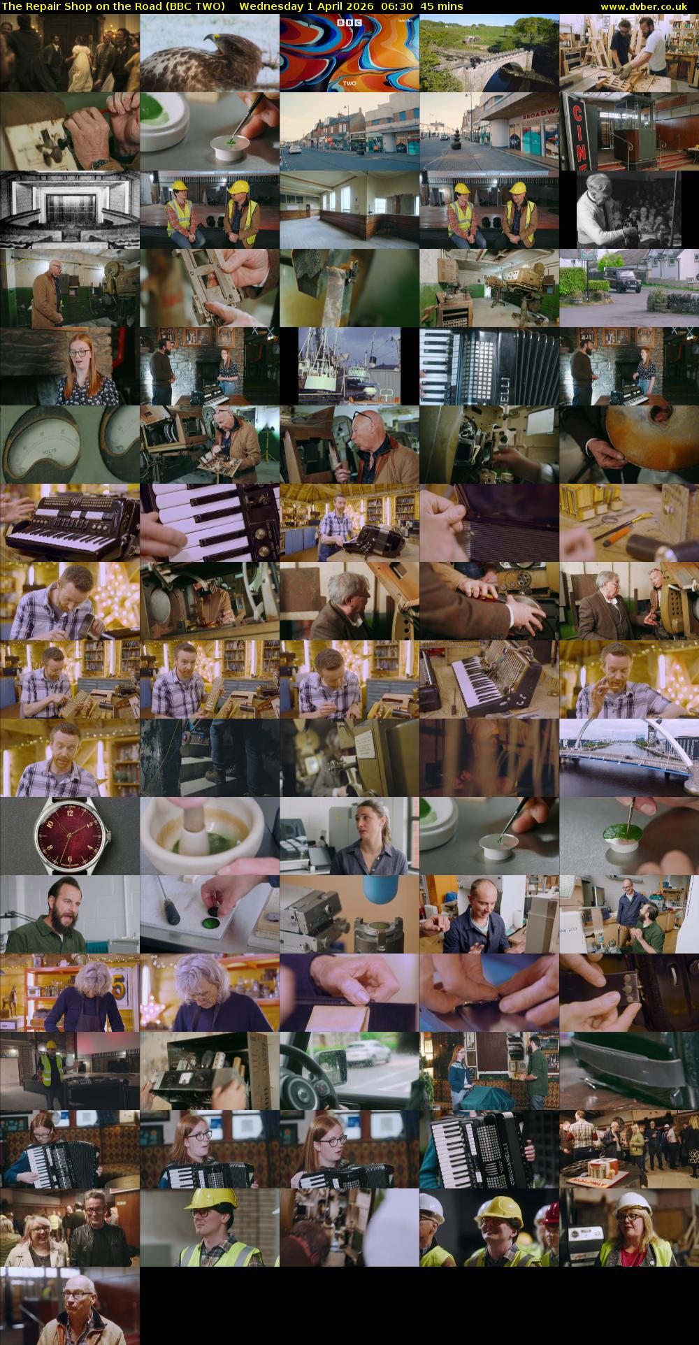 The Repair Shop on the Road (BBC TWO) Wednesday 1 April 2026 06:30 - 07:15