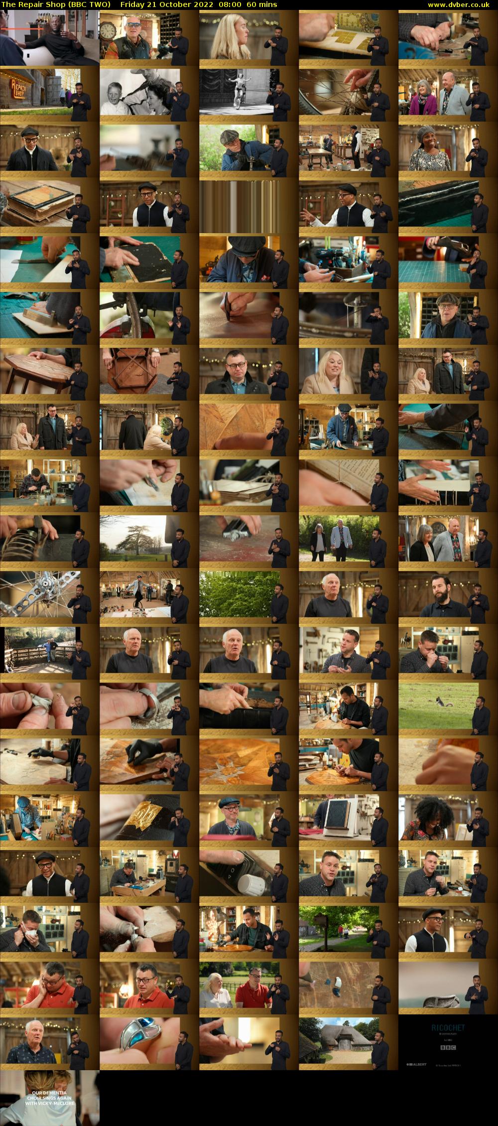 The Repair Shop (BBC TWO) Friday 21 October 2022 08:00 - 09:00