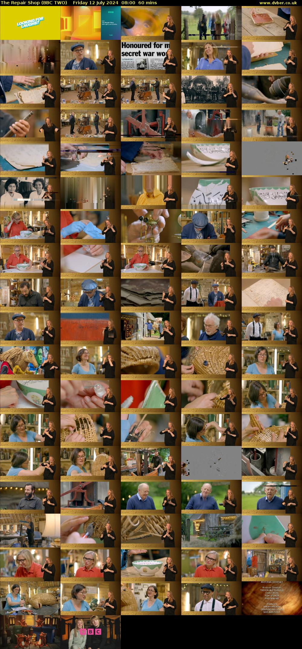 The Repair Shop (BBC TWO) Friday 12 July 2024 08:00 - 09:00