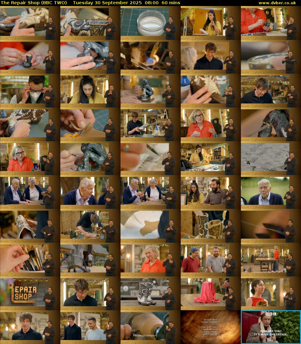 The Repair Shop (BBC TWO) Tuesday 30 September 2025 08:00 - 09:00