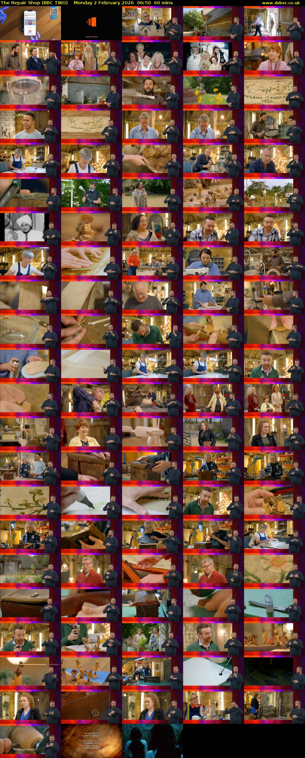 The Repair Shop (BBC TWO) Monday 2 February 2026 06:50 - 07:50