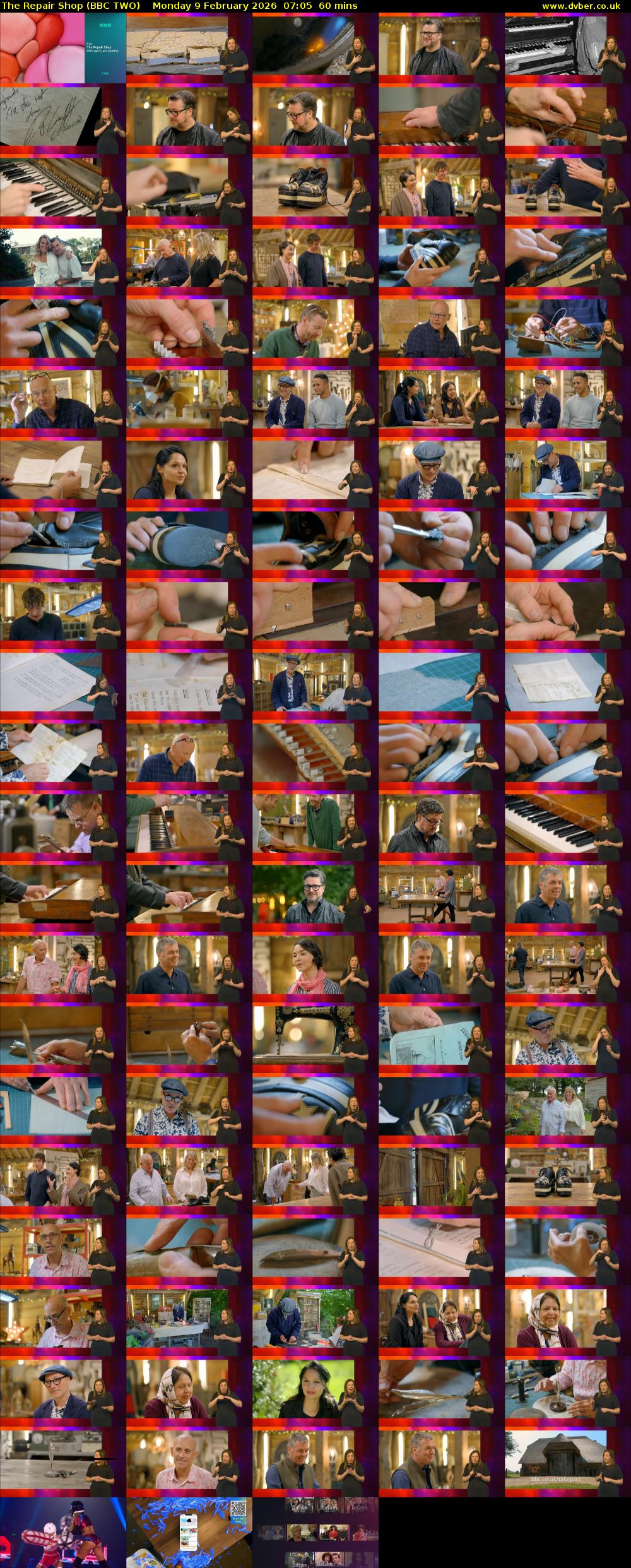 The Repair Shop (BBC TWO) Monday 9 February 2026 07:05 - 08:05