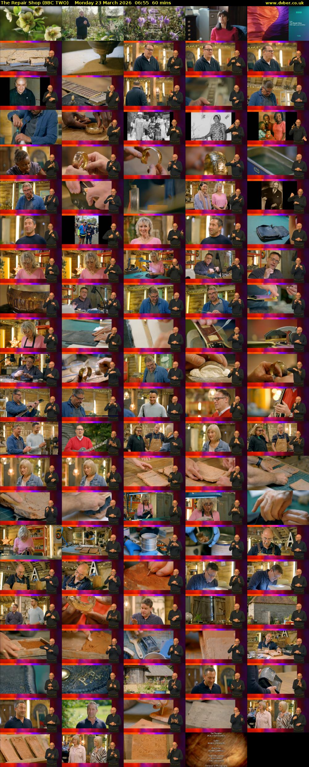 The Repair Shop (BBC TWO) Monday 23 March 2026 06:55 - 07:55