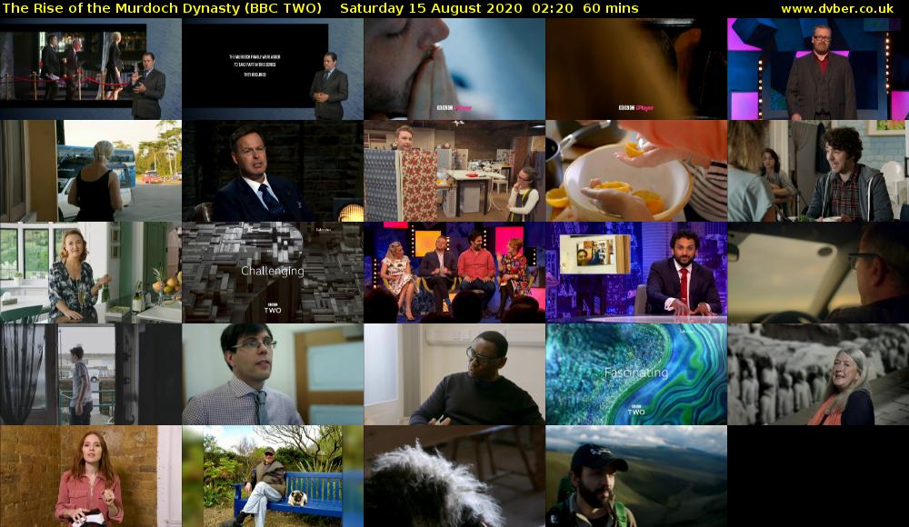 The Rise of the Murdoch Dynasty (BBC TWO) Saturday 15 August 2020 02:20 - 03:20