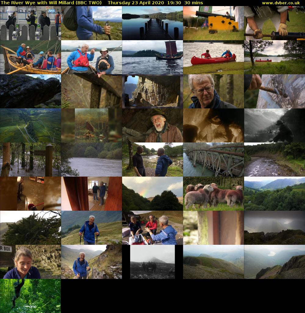 The River Wye with Will Millard (BBC TWO) Thursday 23 April 2020 19:30 - 20:00