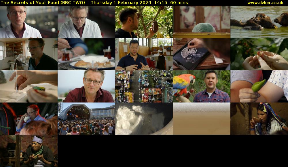 The Secrets of Your Food (BBC TWO) Thursday 1 February 2024 14:15 - 15:15