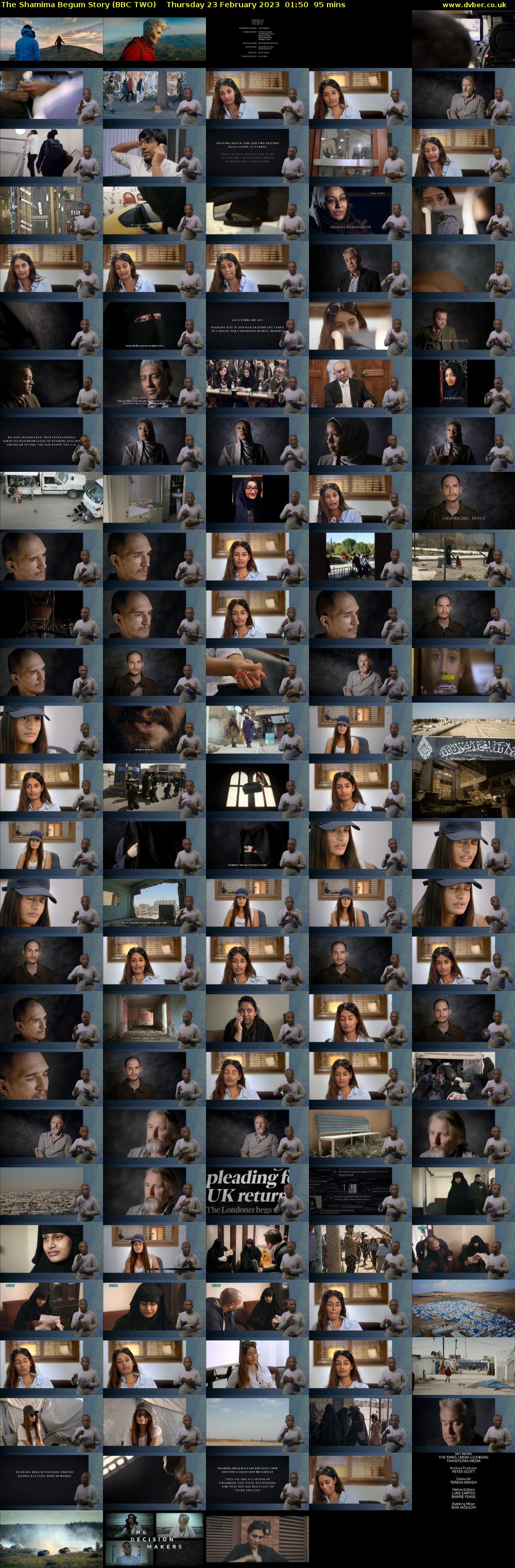The Shamima Begum Story (BBC TWO) Thursday 23 February 2023 01:50 - 03:25