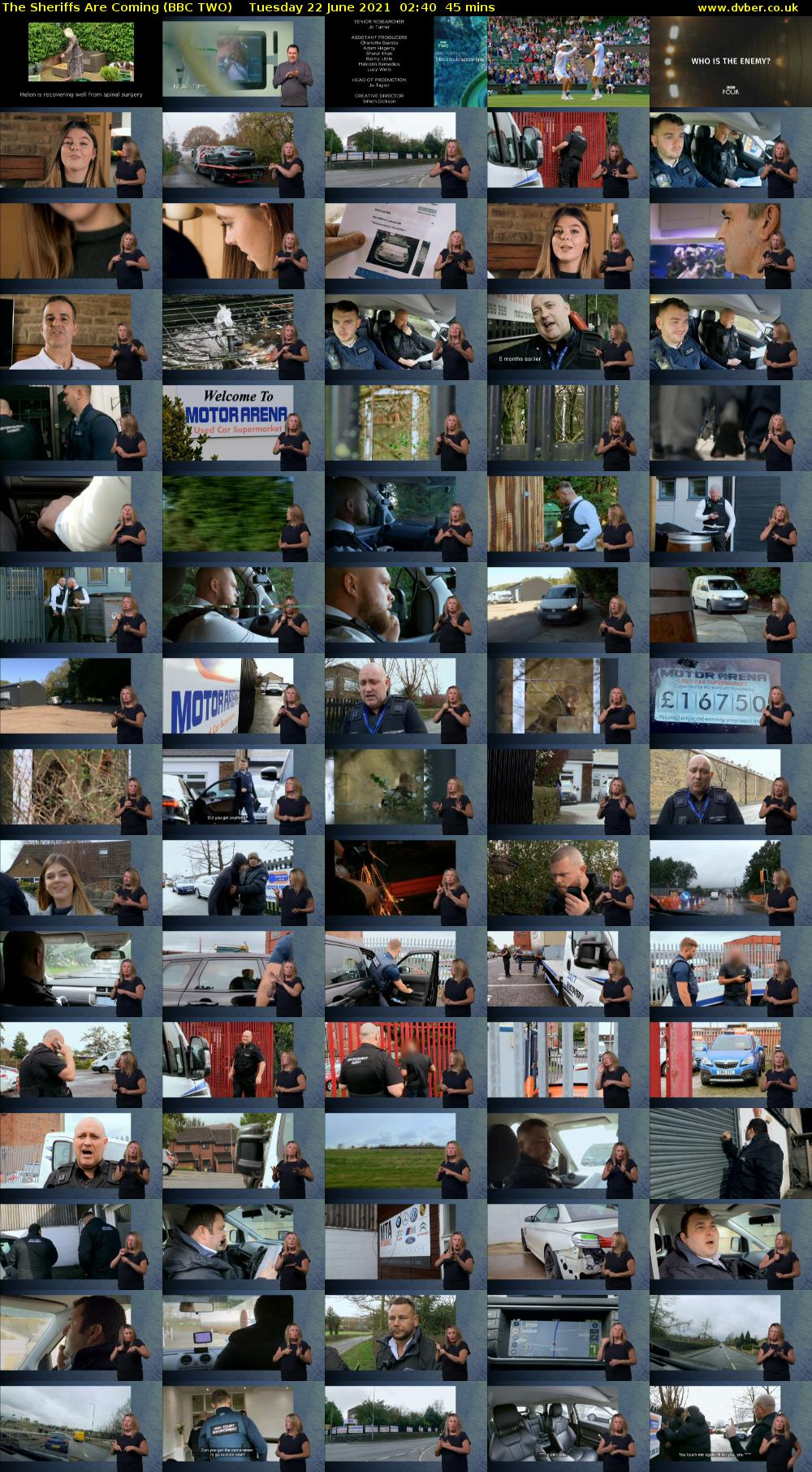 The Sheriffs Are Coming (BBC TWO) Tuesday 22 June 2021 02:40 - 03:25