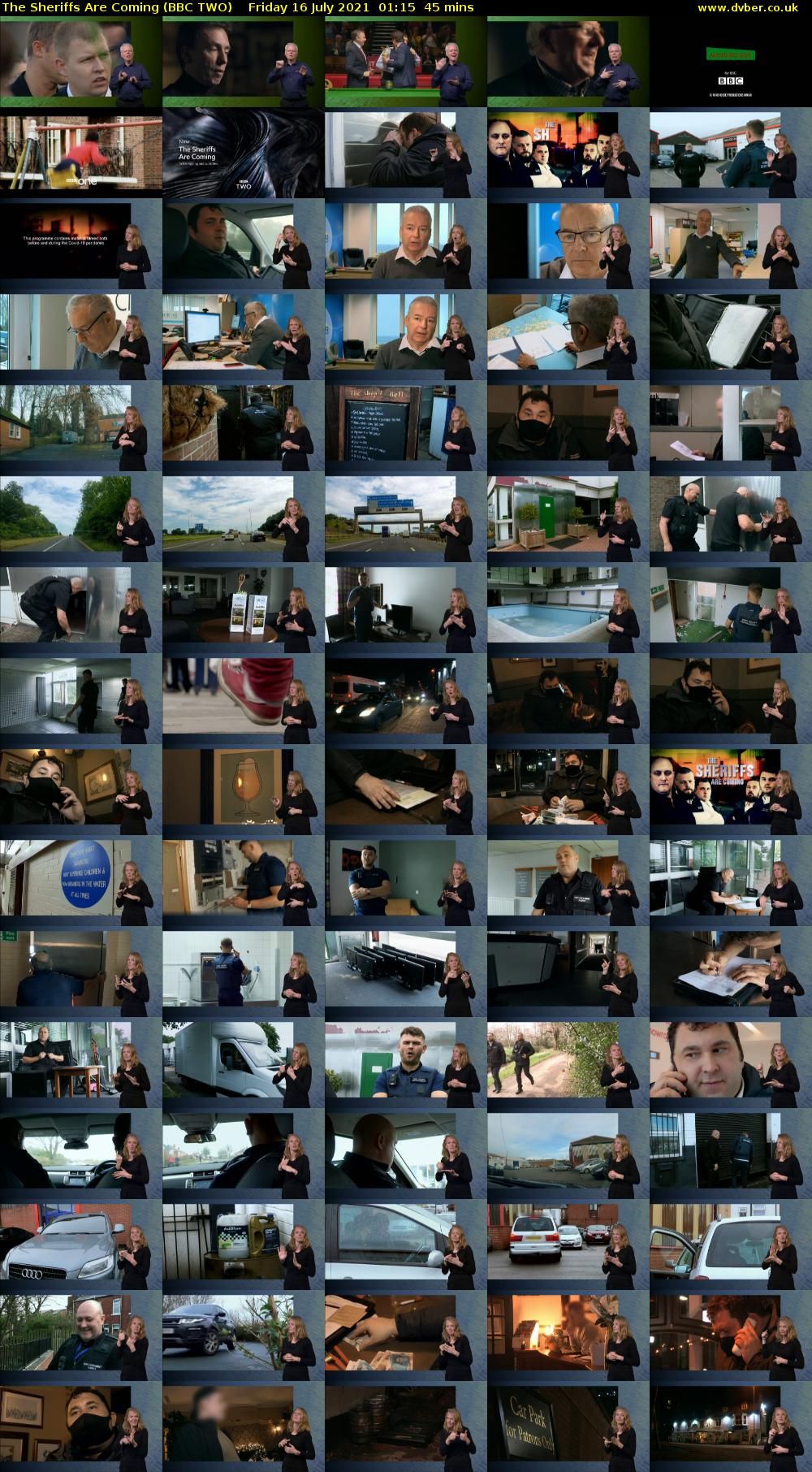 The Sheriffs Are Coming (BBC TWO) Friday 16 July 2021 01:15 - 02:00