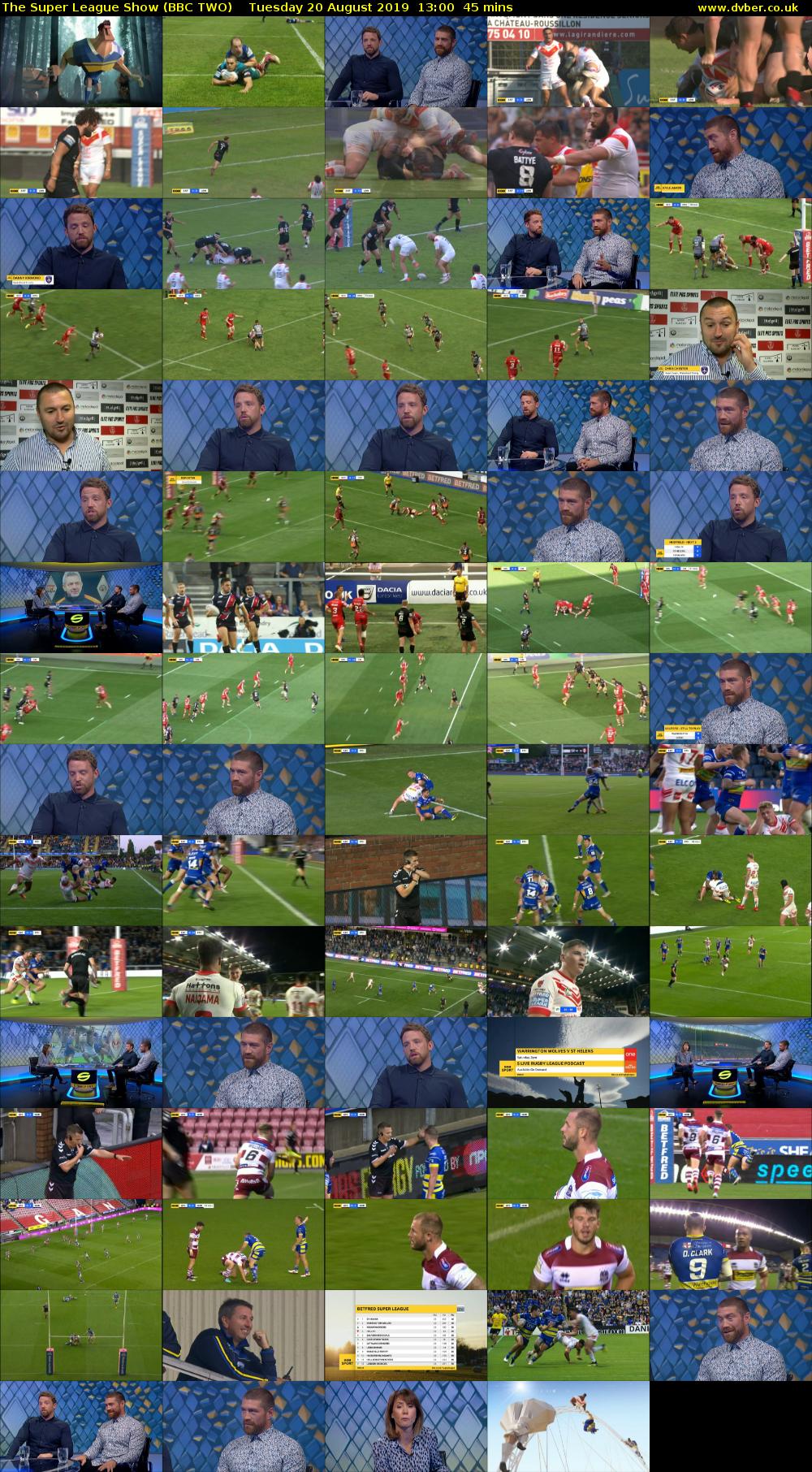 The Super League Show (BBC TWO) Tuesday 20 August 2019 13:00 - 13:45