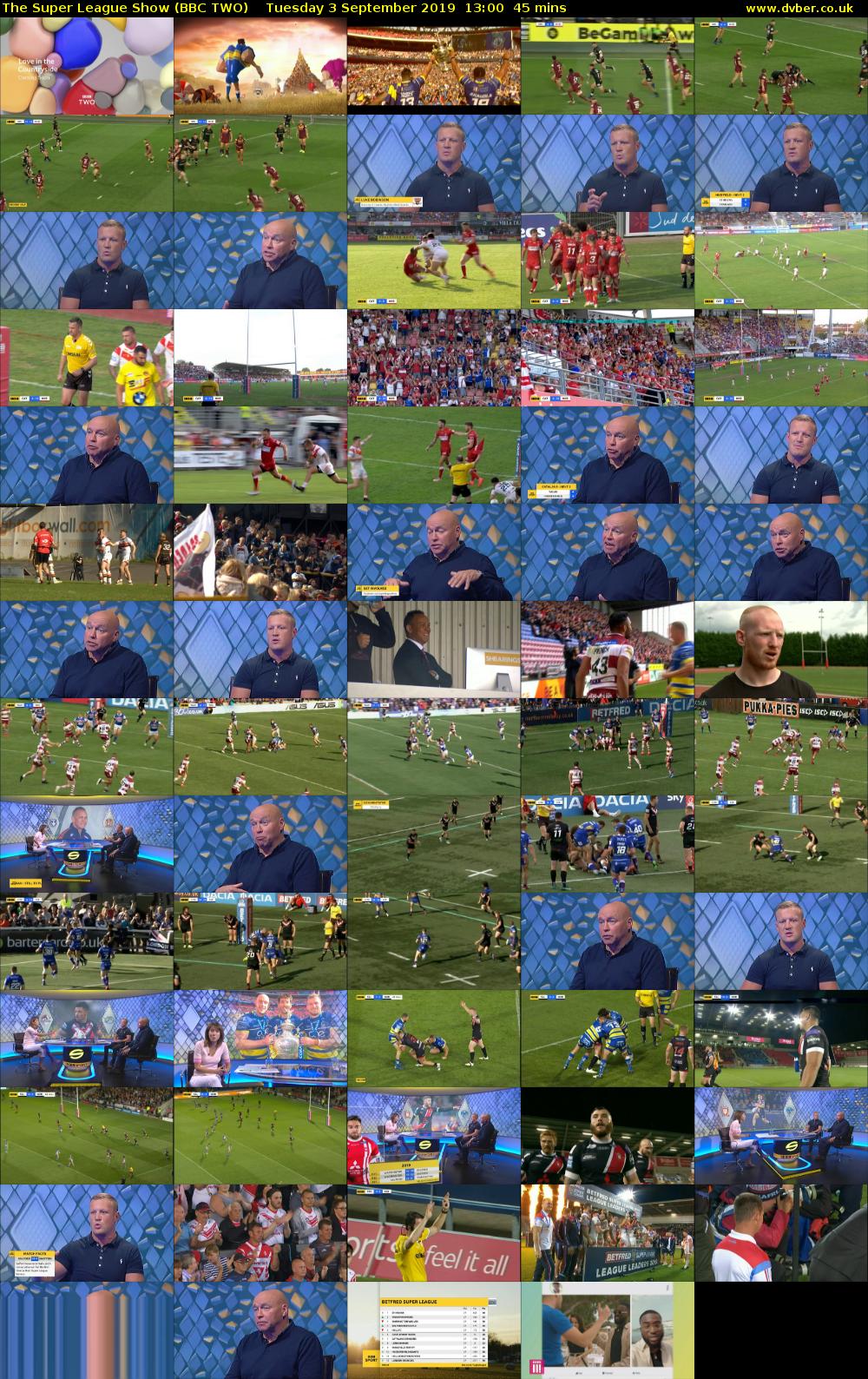 The Super League Show (BBC TWO) Tuesday 3 September 2019 13:00 - 13:45