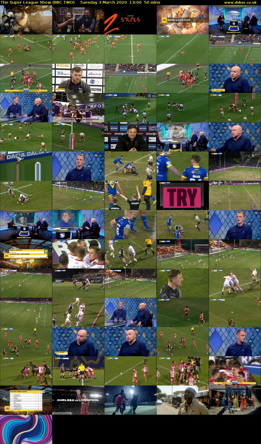 The Super League Show (BBC TWO) Tuesday 3 March 2020 13:00 - 13:50
