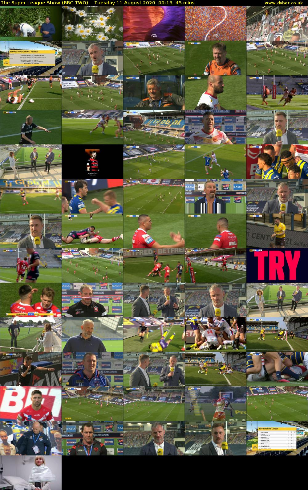 The Super League Show (BBC TWO) Tuesday 11 August 2020 09:15 - 10:00
