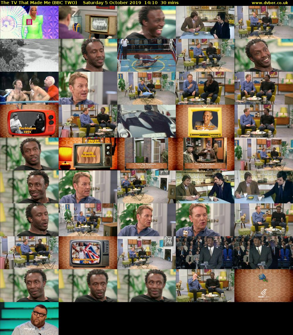 The TV That Made Me (BBC TWO) Saturday 5 October 2019 14:10 - 14:40