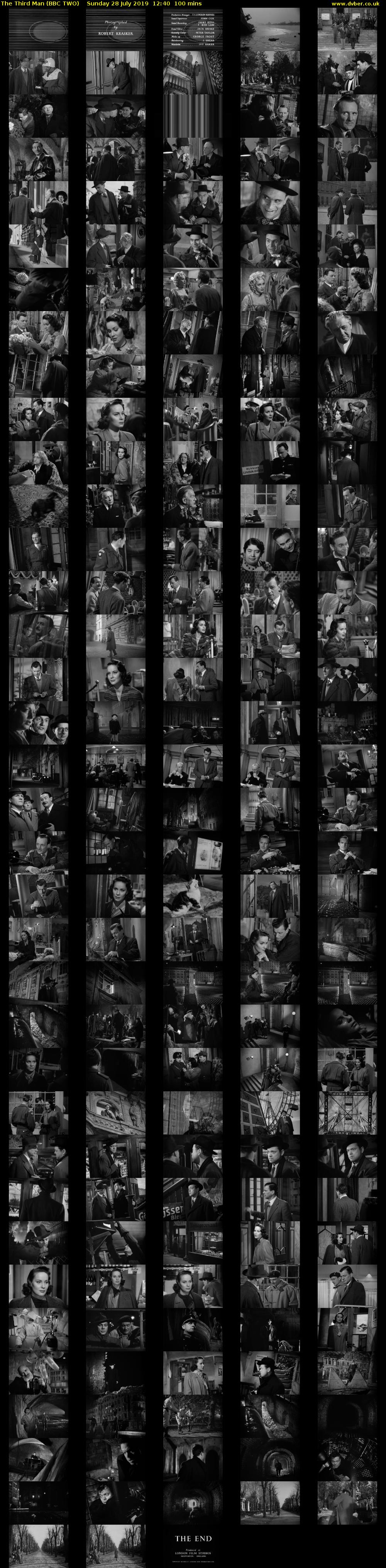The Third Man (BBC TWO) Sunday 28 July 2019 12:40 - 14:20