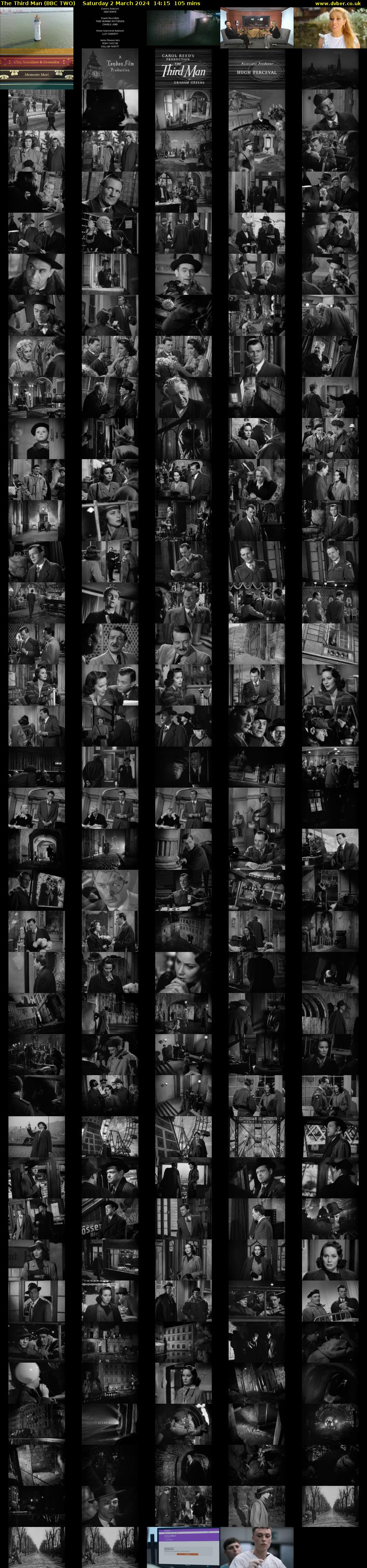The Third Man (BBC TWO) Saturday 2 March 2024 14:15 - 16:00