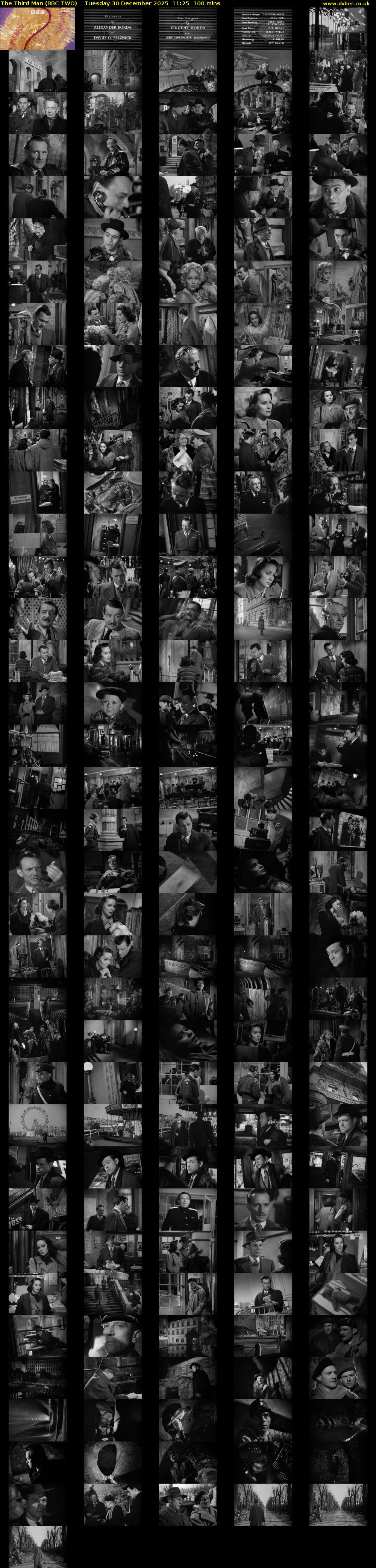 The Third Man (BBC TWO) Tuesday 30 December 2025 11:25 - 13:05