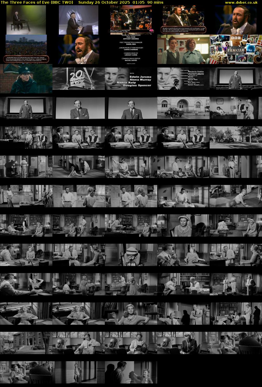 The Three Faces of Eve (BBC TWO) Sunday 26 October 2025 01:05 - 01:35