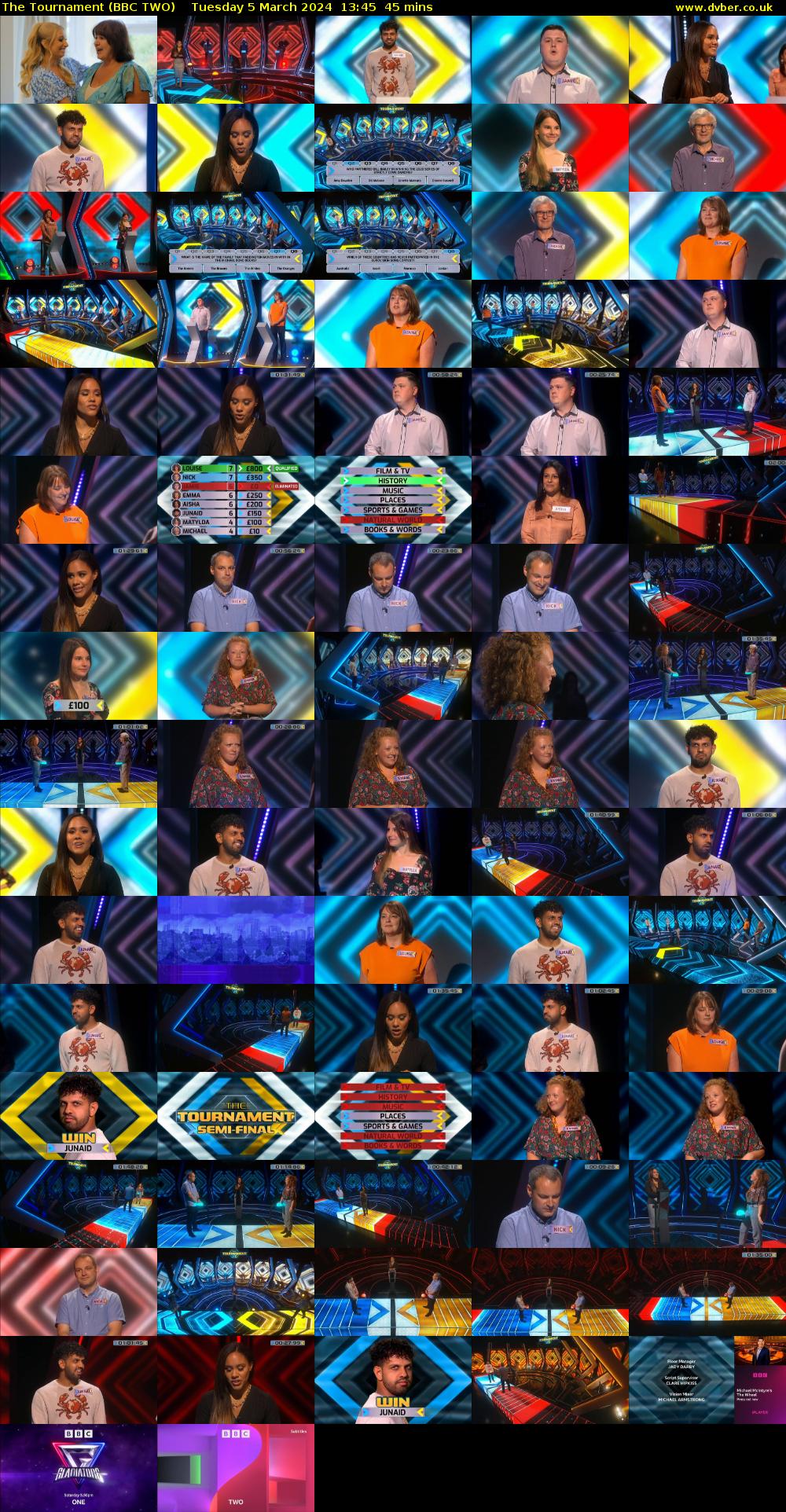 The Tournament (BBC TWO) Tuesday 5 March 2024 13:45 - 14:30