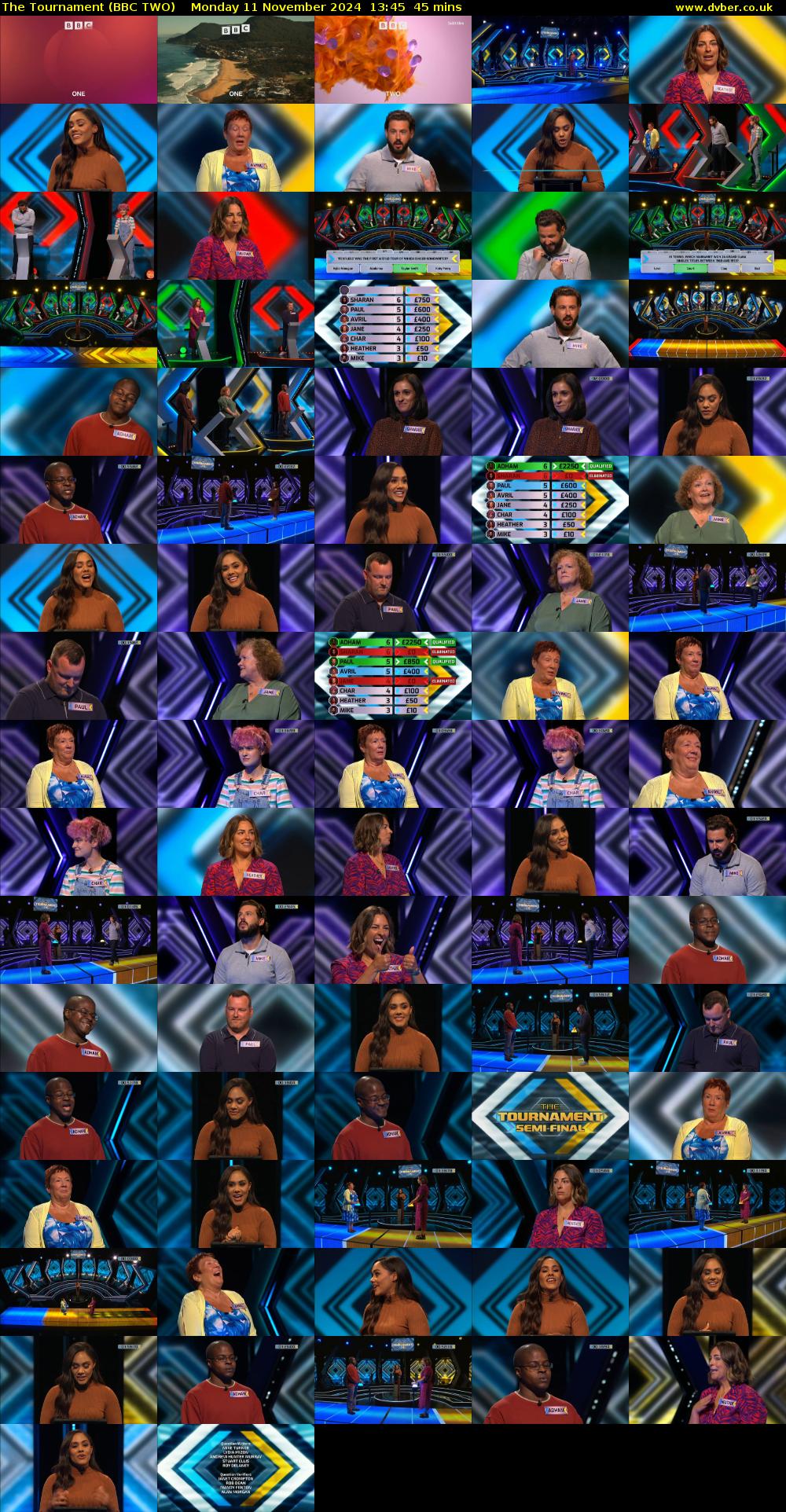 The Tournament (BBC TWO) Monday 11 November 2024 13:45 - 14:30