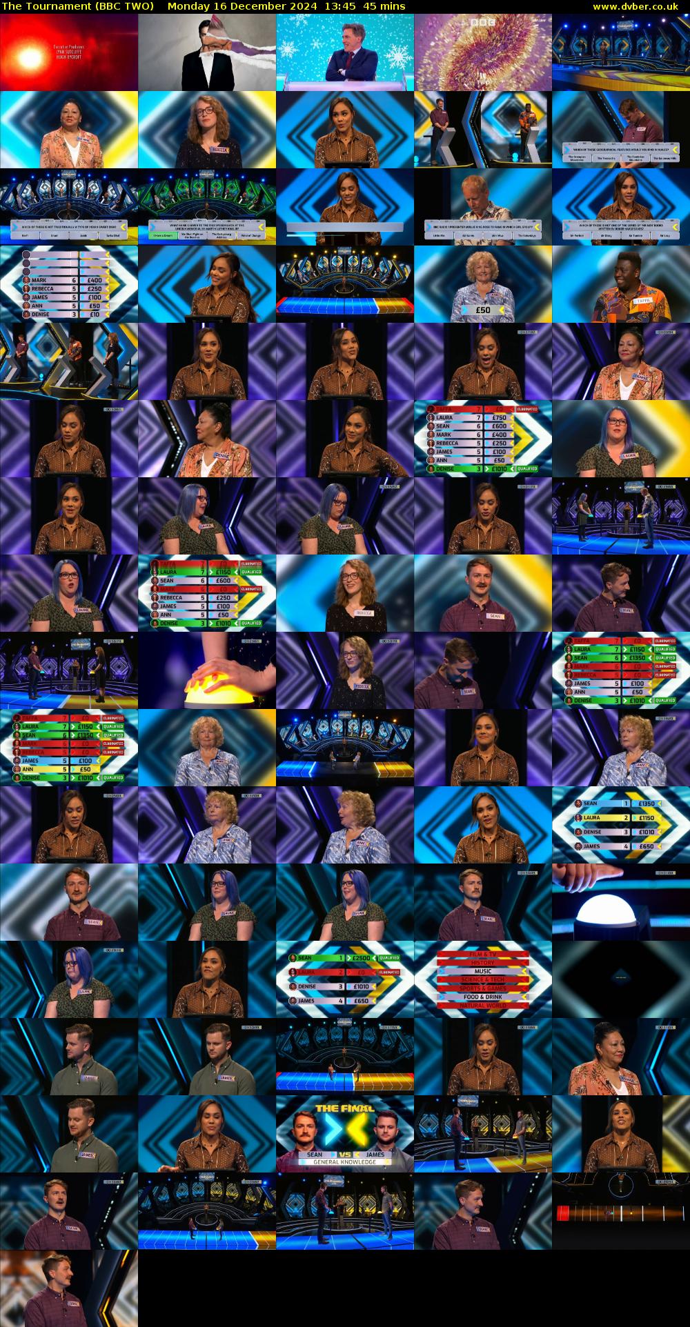 The Tournament (BBC TWO) Monday 16 December 2024 13:45 - 14:30