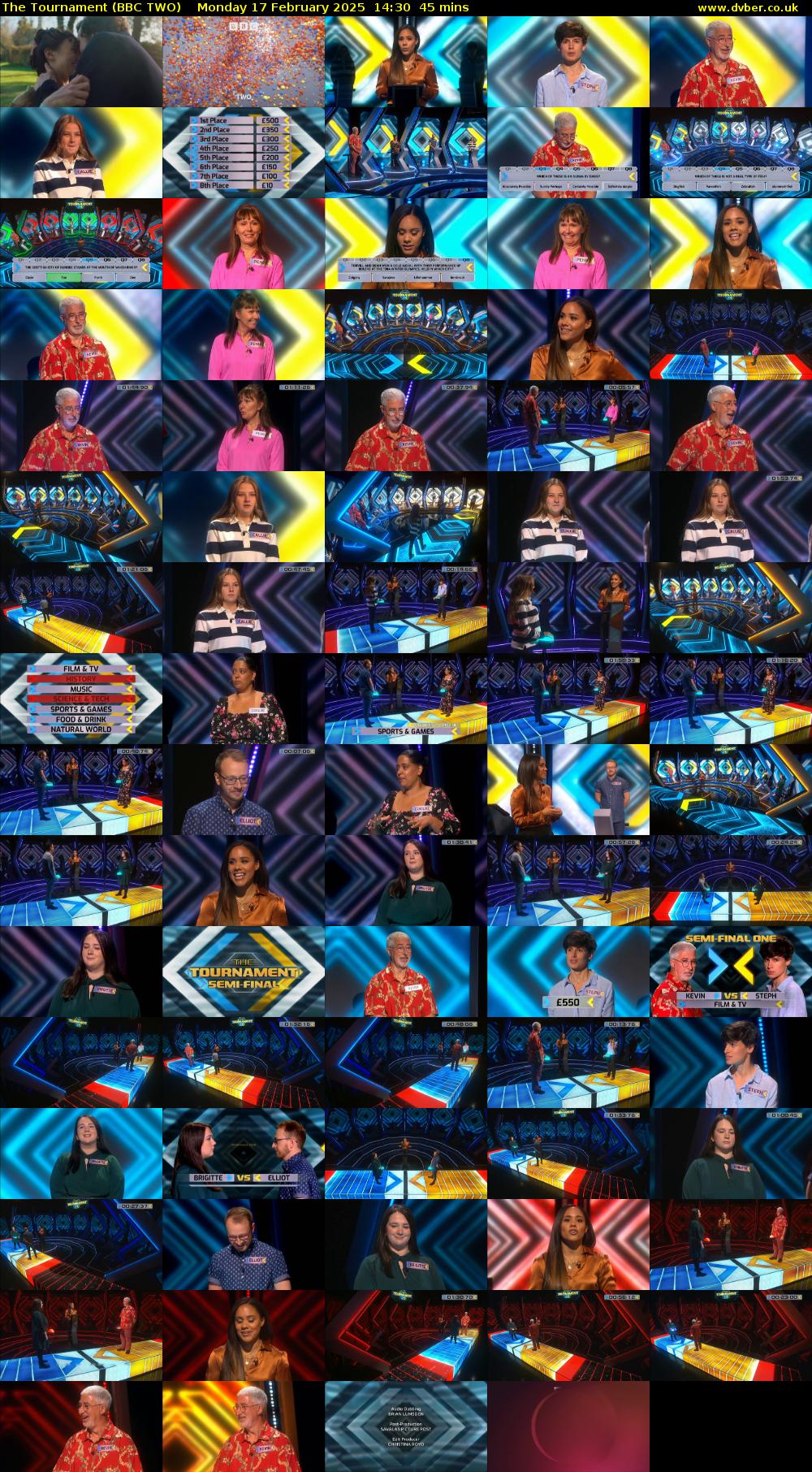 The Tournament (BBC TWO) Monday 17 February 2025 14:30 - 15:15
