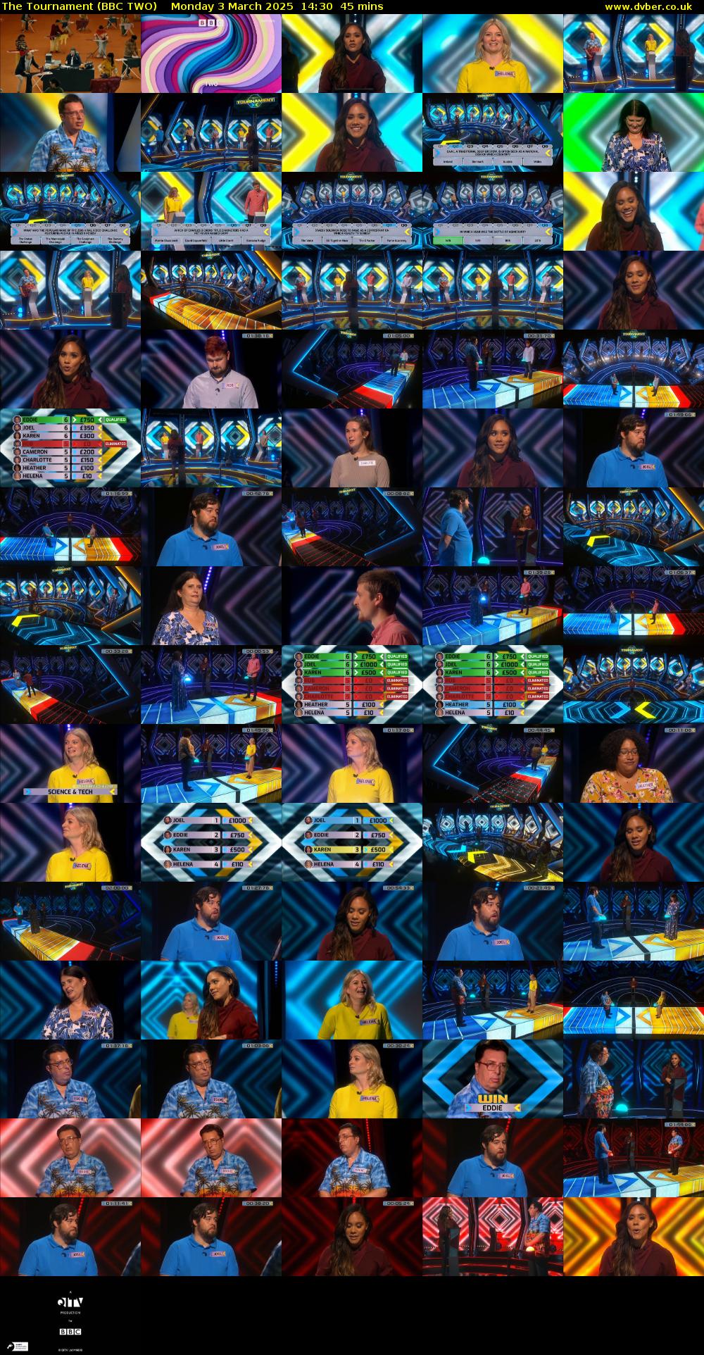 The Tournament (BBC TWO) Monday 3 March 2025 14:30 - 15:15