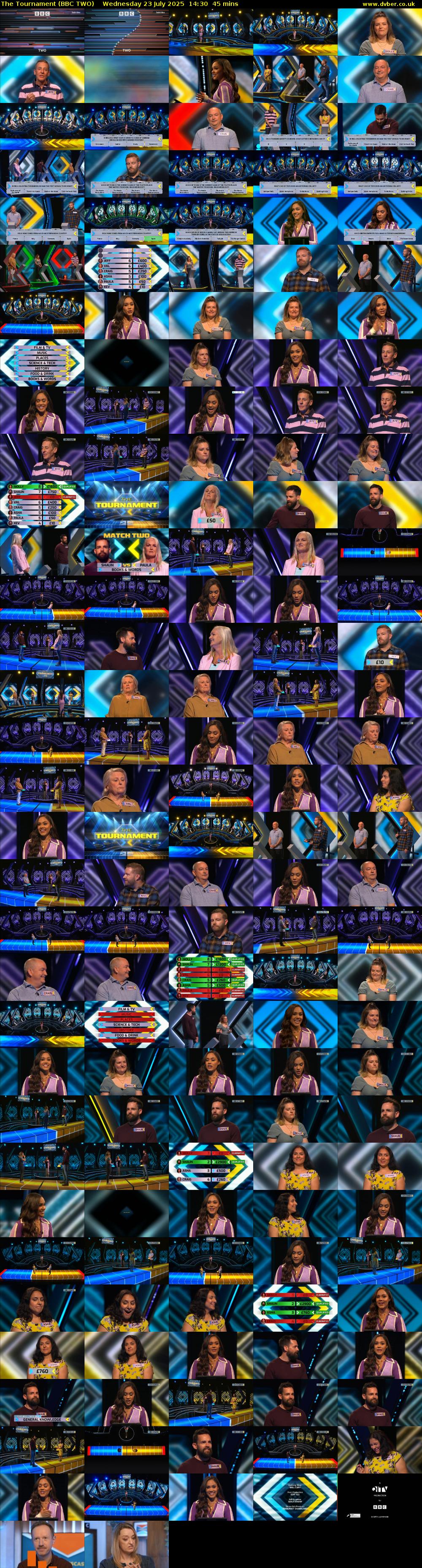 The Tournament (BBC TWO) Wednesday 23 July 2025 14:30 - 15:15