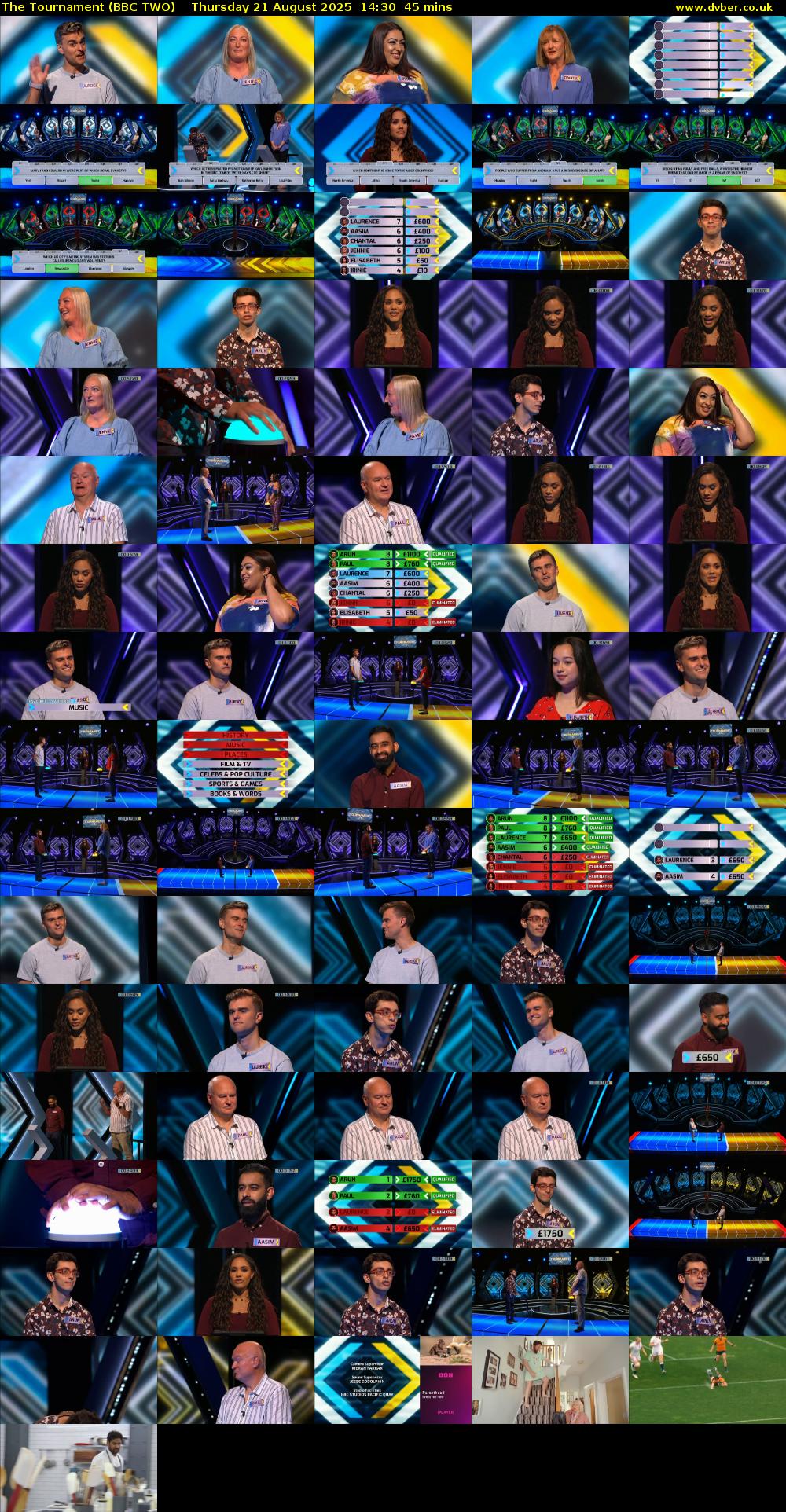 The Tournament (BBC TWO) Thursday 21 August 2025 14:30 - 15:15