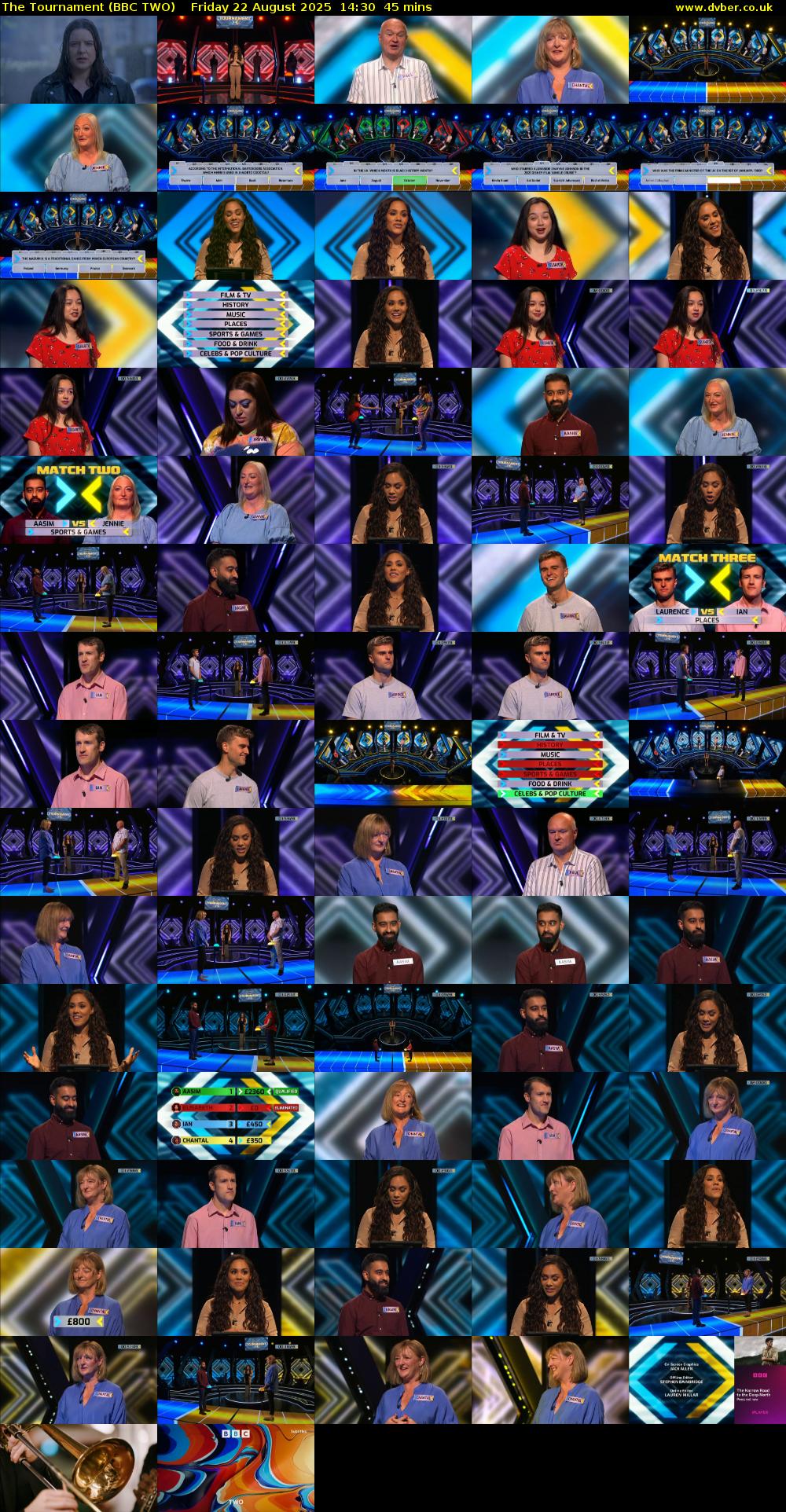 The Tournament (BBC TWO) Friday 22 August 2025 14:30 - 15:15
