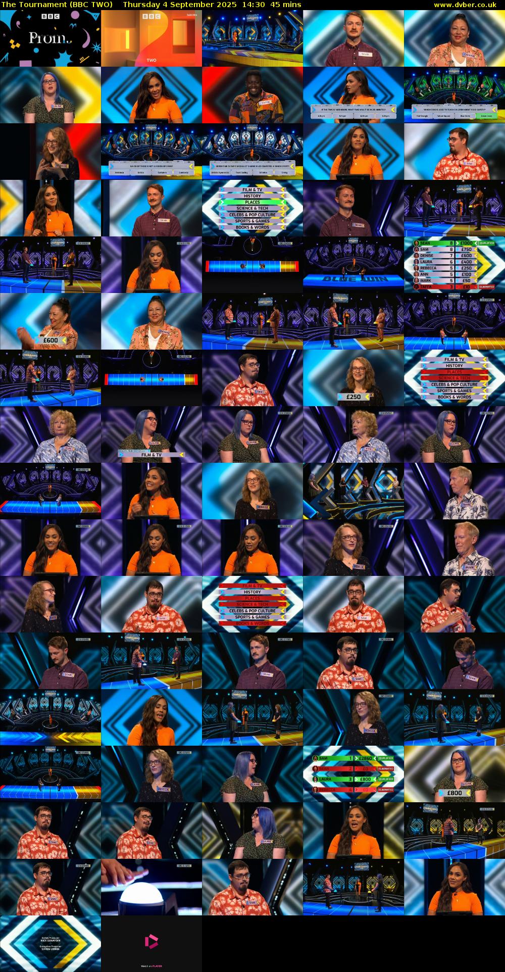 The Tournament (BBC TWO) Thursday 4 September 2025 14:30 - 15:15