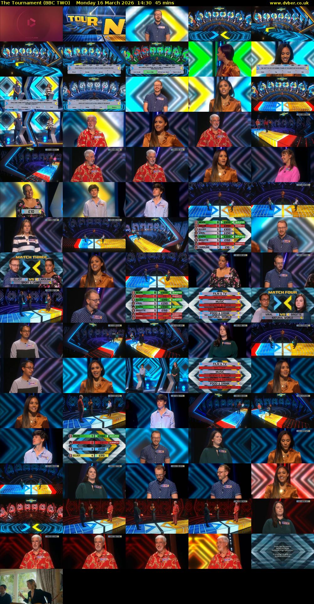 The Tournament (BBC TWO) Monday 16 March 2026 14:30 - 15:15