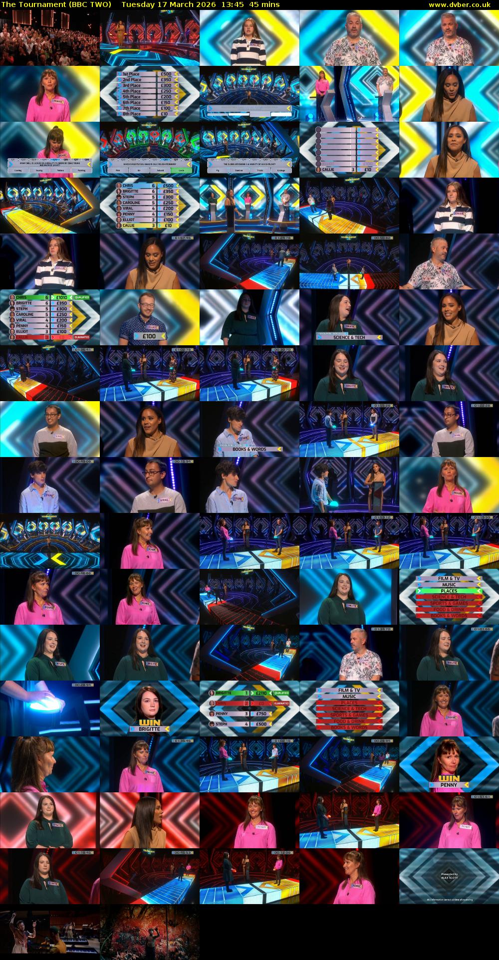 The Tournament (BBC TWO) Tuesday 17 March 2026 13:45 - 14:30