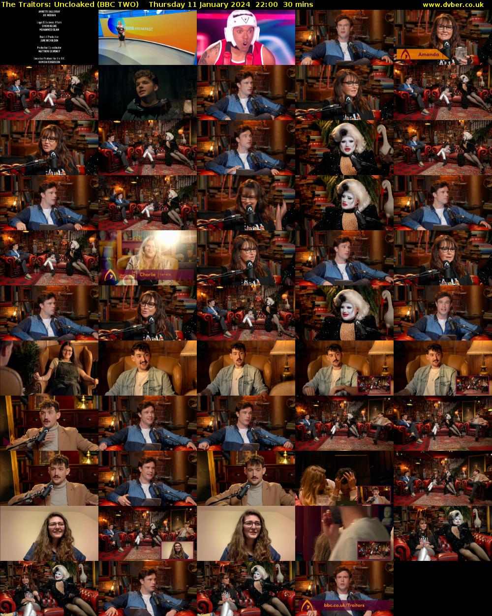The Traitors: Uncloaked (BBC TWO) Thursday 11 January 2024 22:00 - 22:30