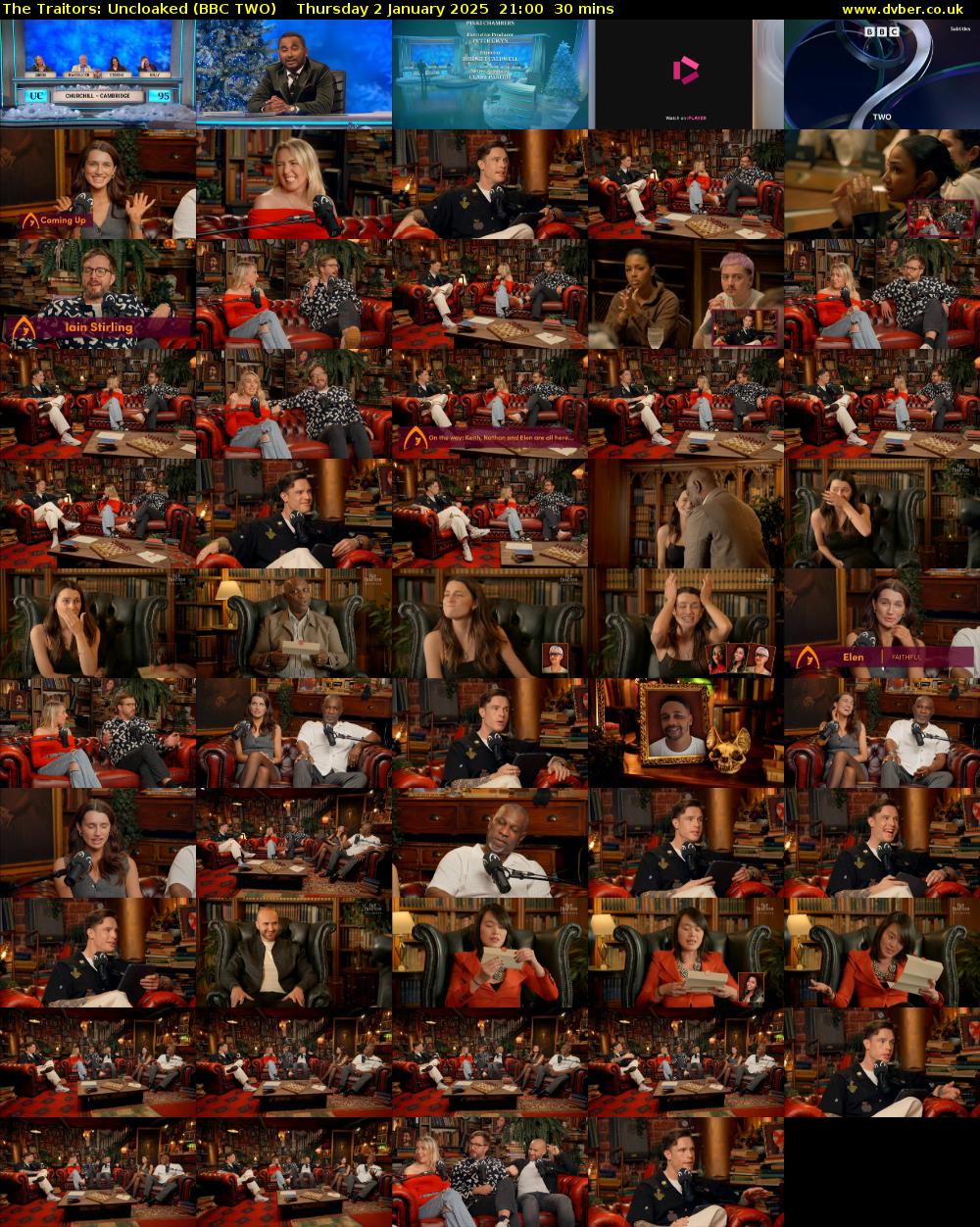 The Traitors: Uncloaked (BBC TWO) Thursday 2 January 2025 21:00 - 21:30