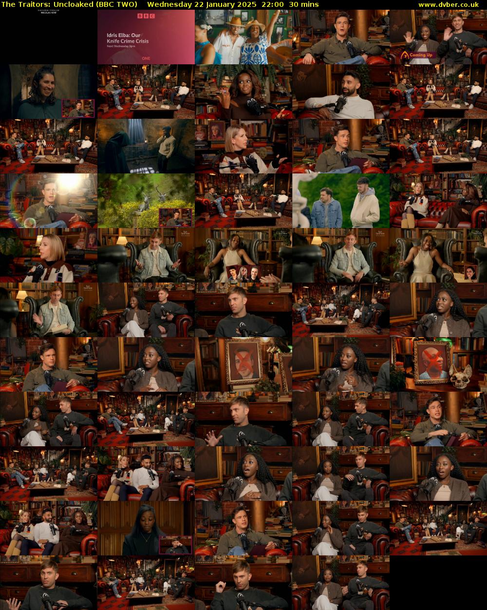 The Traitors: Uncloaked (BBC TWO) Wednesday 22 January 2025 22:00 - 22:30