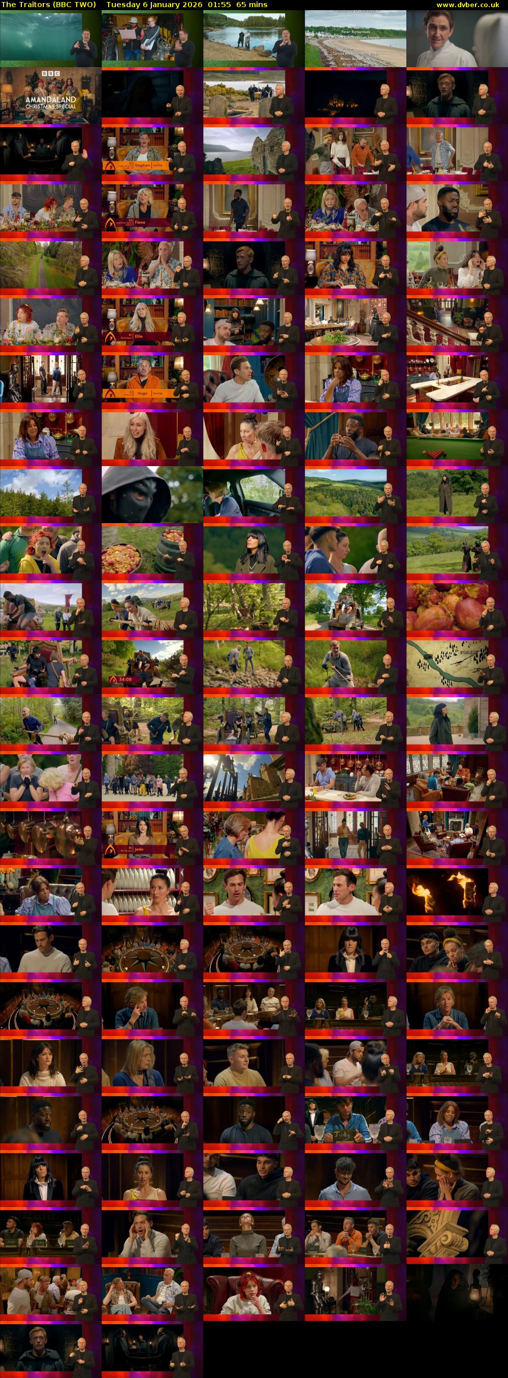 The Traitors (BBC TWO) Tuesday 6 January 2026 01:55 - 03:00