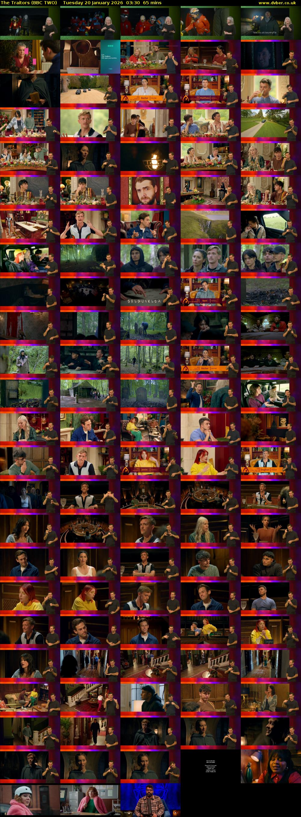 The Traitors (BBC TWO) Tuesday 20 January 2026 03:30 - 04:35